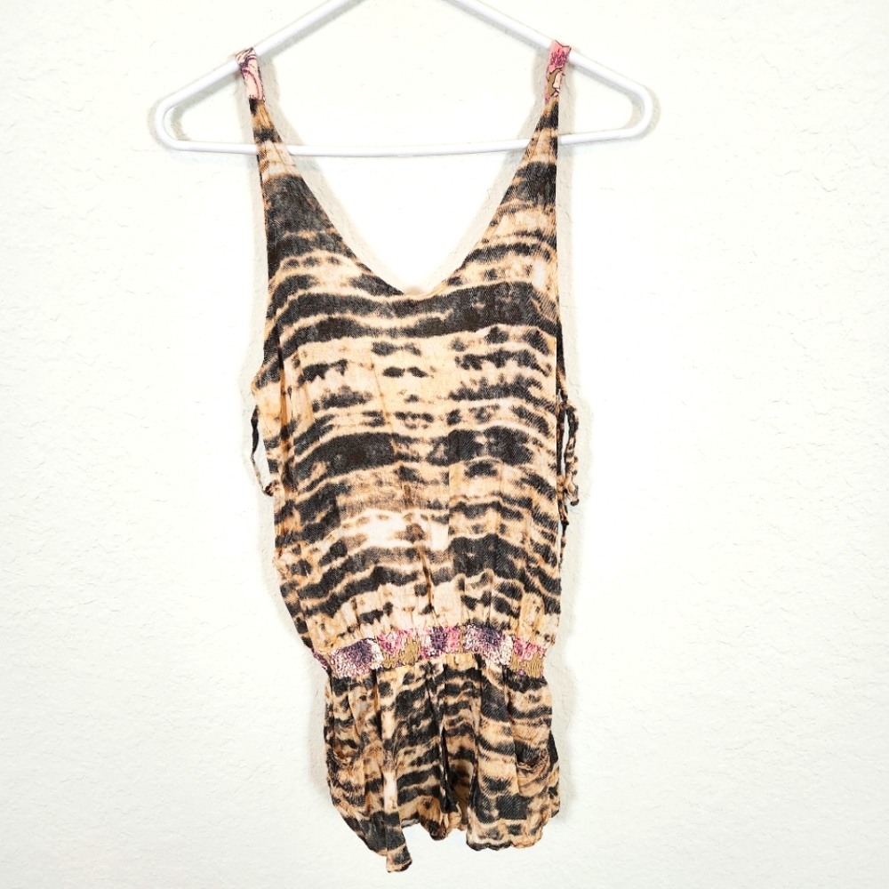 Maaji | Open Side Romper Cover Up Tiger Print Brown Small